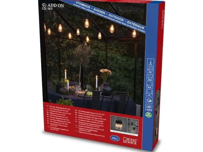 Konstsmide Lichterkette Erweiterung, 10 LEDs, Transparent
