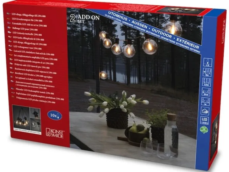 Konstsmide Lichterkette Erweiterung, 10 LEDs, Transparent