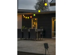 Konstsmide Lichterkette Solar Globe, 10 LEDs, Mehrfarbig