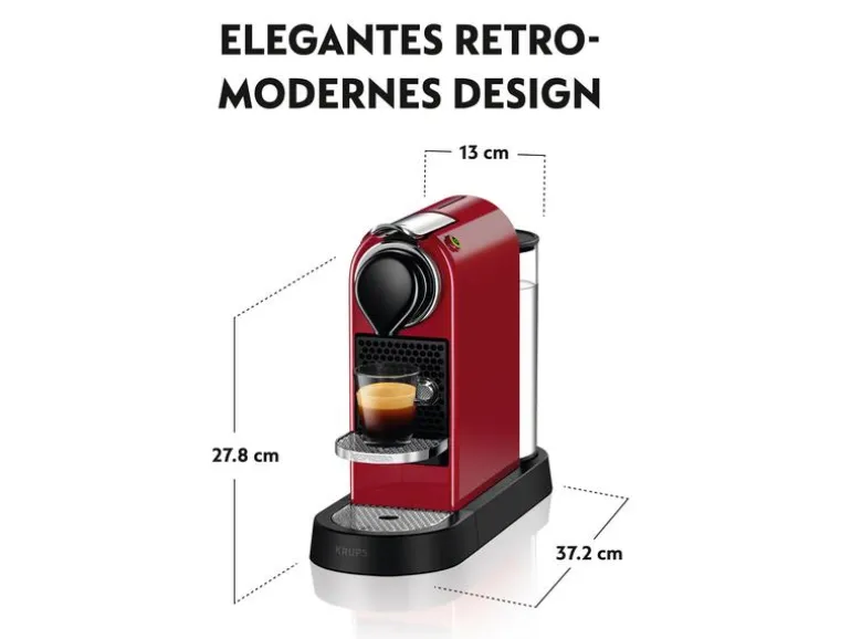 Krups Kaffeemaschine Nespresso CitiZ XN7415 Rot
