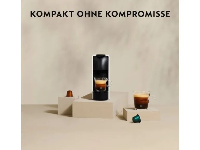 Krups Kaffeemaschine Nespresso Essenza Mini XN110B Schwarz/Grau
