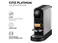 Krups Kaffeemaschine Nespresso CitiZ Platinum Schwarz/Titanium
