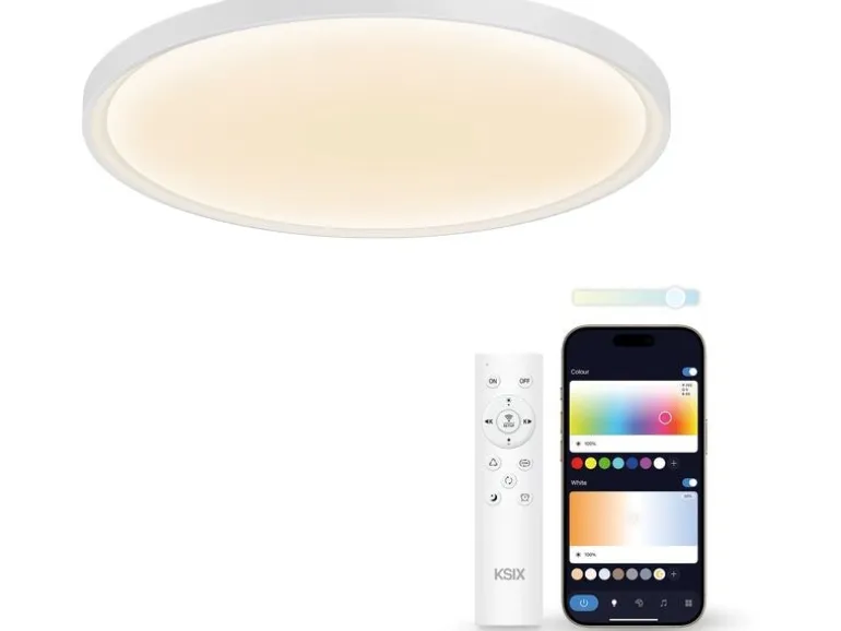 KSiX Deckenleuchte Halo 2 Smartled RGBIC + CCT 3200 lm Weiss