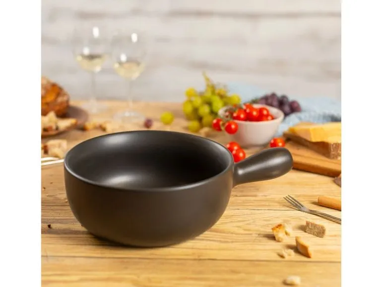 Kuhn Rikon Fondue-Caquelon Classic Schwarz matt