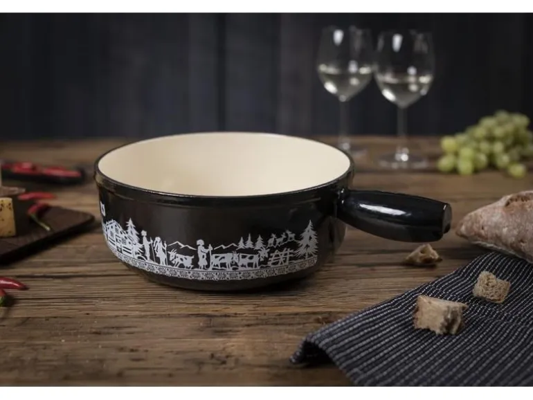 Kuhn Rikon Fondue-Caquelon Induktion Alpweide Schwarz