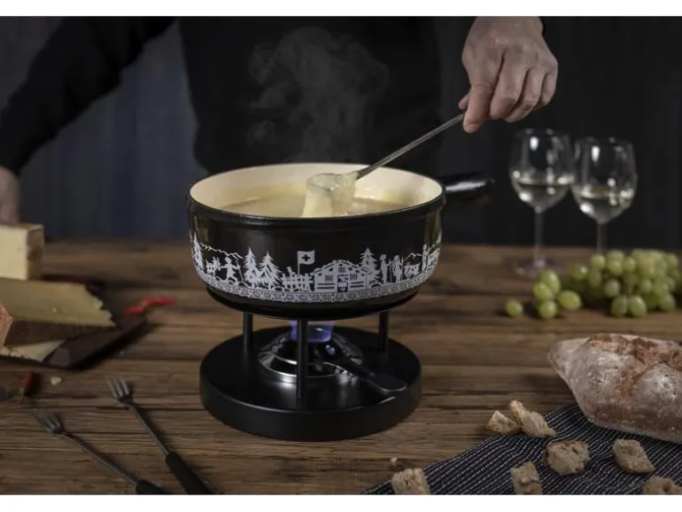 Kuhn Rikon Fondue-Caquelon Induktion Alpweide Schwarz