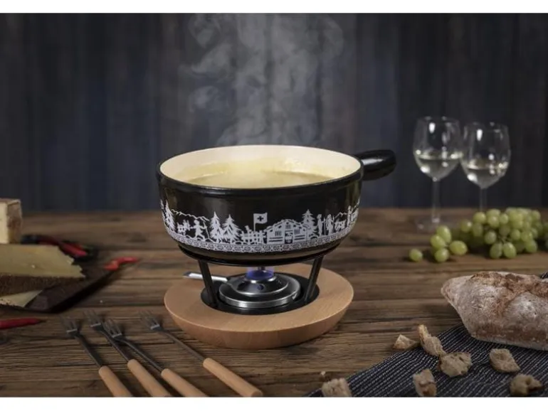 Kuhn Rikon Fondue-Caquelon Induktion Alpweide Schwarz