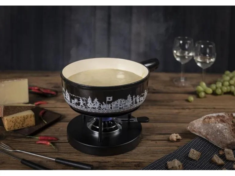 Kuhn Rikon Fondue-Caquelon Induktion Alpweide Schwarz