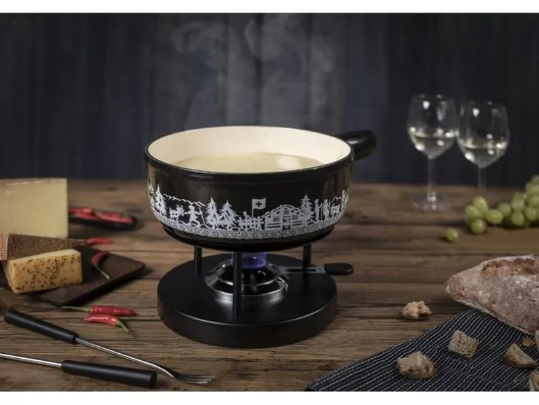 Kuhn Rikon Fondue-Caquelon Induktion Alpweide Schwarz