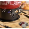 Kuhn Rikon Käsefondue-Set Suisse 8 Teile, Schwarz/Rot