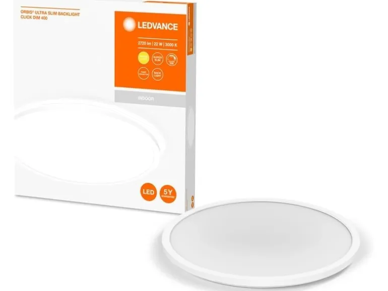 Ledvance Deckenleuchte Orbis Ultra Slim, Ø 40 cm, 3000K, Weiss