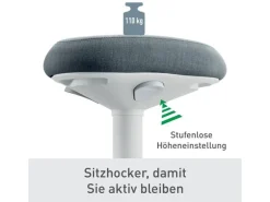 Leitz Ergo Active Sitzhocker Hellgrau