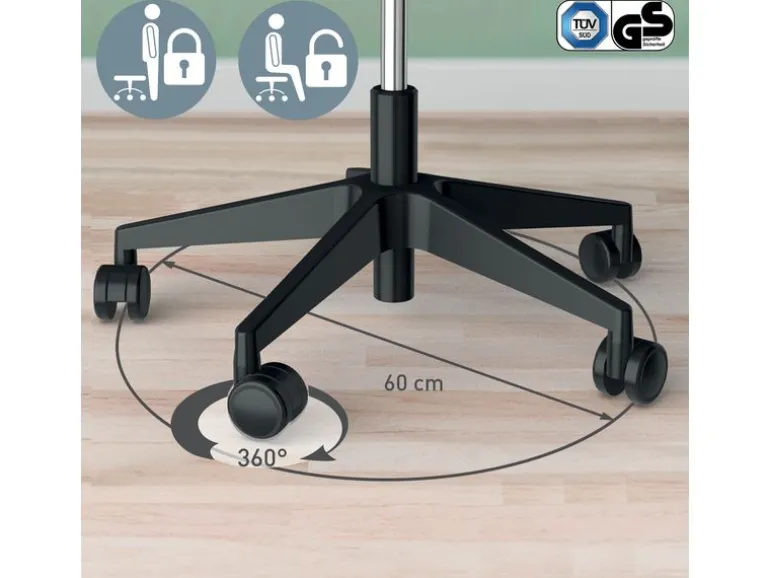 Leitz Ergonomischer Sitzhocker mit Rollen