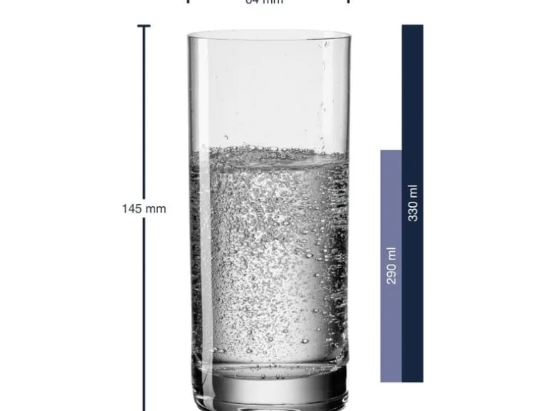 LEONARDO Trinkglas Easy 330 ml, 6 Stück, Transparent