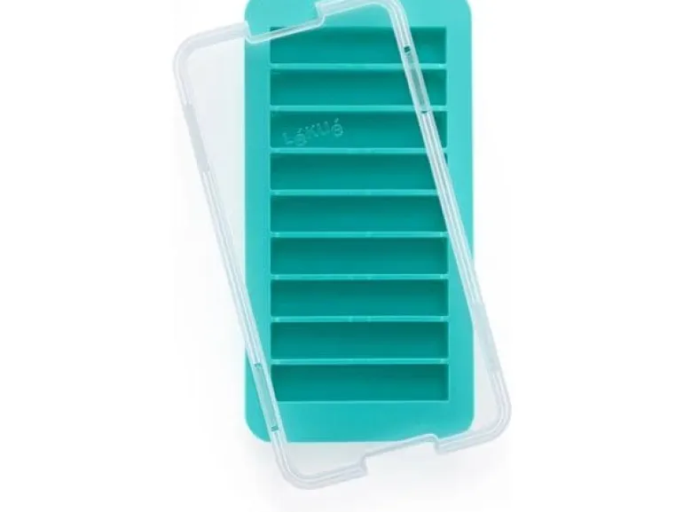Lékué Eisstäbchenform mit Deckel Blau/Türkis