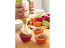 Lékué Muffin Backform Silikon, mehrfarbig, 12er Set