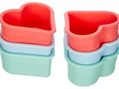 Lurch Backformen-Set Flexi Herzen 6 Stück, Mehrfarbig
