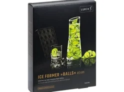 Lurch Eiswürfelform kleine Kugeln Schwarz / Transparent, Ø 3 cm