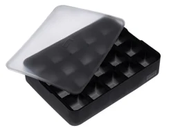 Lurch Eiswürfelform Würfel Schwarz / Transparent, 3 x 3 cm