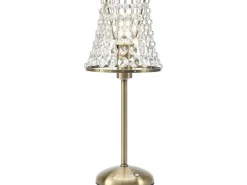 Markslöjd Tischleuchte LIORA Antikmessing Crystal kabellos