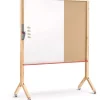 Maul Moderationstafel MAULwood 120 cm x 150 cm, Kork/Witeboard