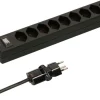 Max Hauri Kabelbox mit Steckerleiste 9x T13 Schwarz