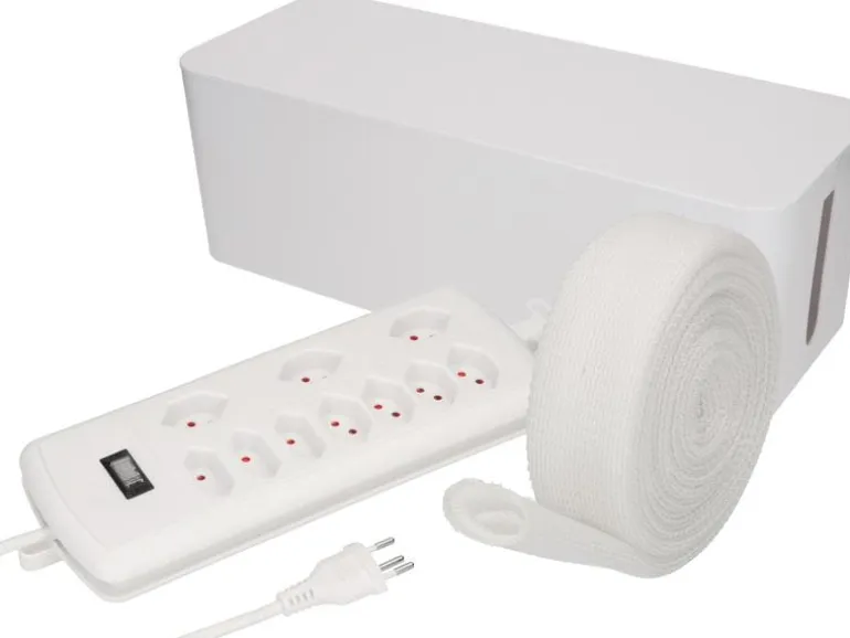 Max Hauri Kabelbox mit Steckerleiste 7x T13, 3x Typ11 Weiss