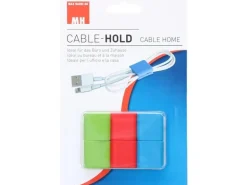 Max Hauri Kabel-Clip Hold, 6 Stück, Grün, Rot, Blau