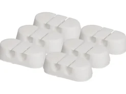 Max Hauri Kabelhalter Double Stop Set 6 x Weiss, 1 Stück