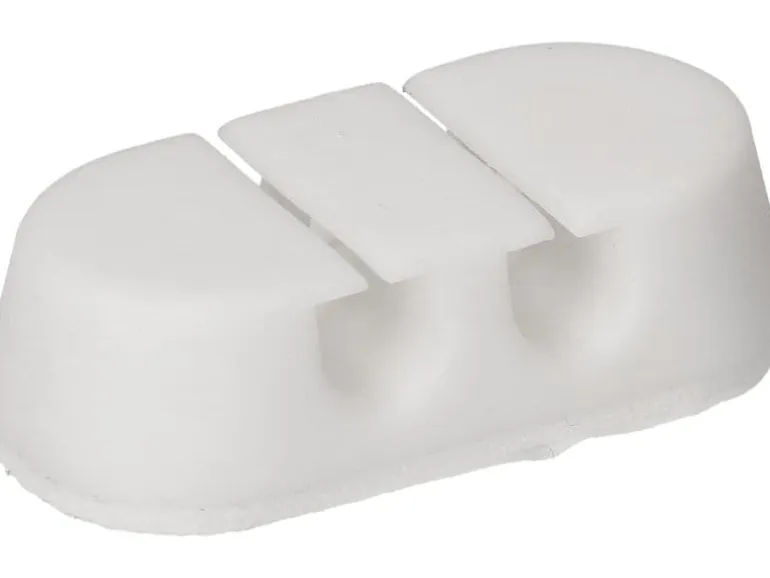 Max Hauri Kabelhalter Double Stop Set 6 x Weiss, 1 Stück