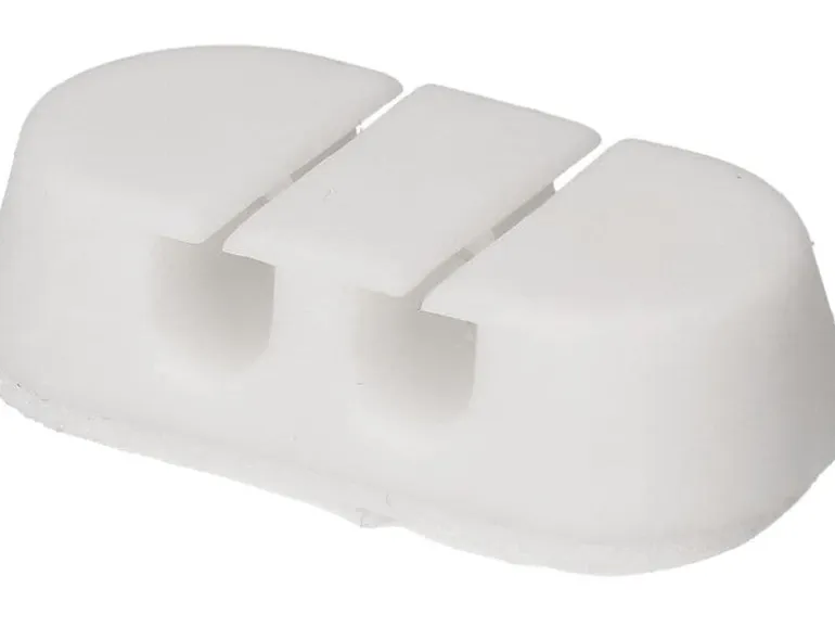 Max Hauri Kabelhalter Double Stop Set 6 x Weiss, 1 Stück