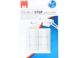 Max Hauri Kabelhalter Double Stop Set 6 x Weiss, 1 Stück