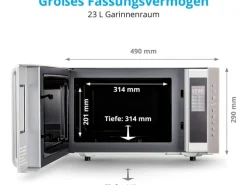 Medion Mikrowelle mit Grill MD 17495 Grau