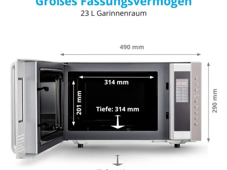 Medion Mikrowelle mit Grill MD 17495 Grau