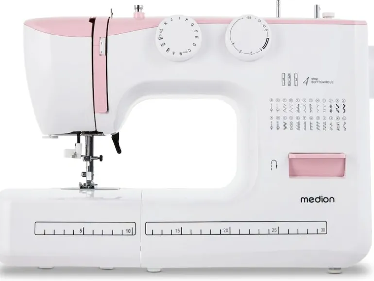 Medion Nähmaschine Life SM60 Weiss/Rosa