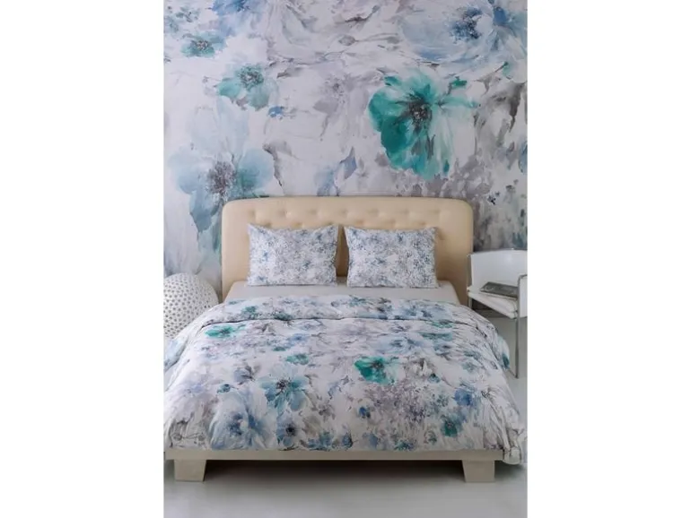 Mirabello Kopfkissenbezug Fleurs 65 x 100 cm, Weiss