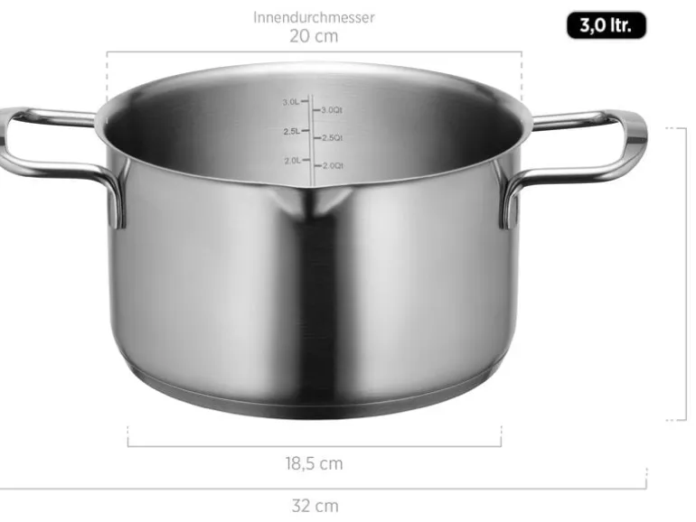 Mäser Kochtopf SANVITO 20 cm, Silber