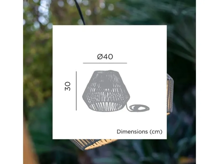 new Garden Conta Hang Pendelleuchte 30, grau