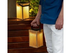 new Garden Okinawa Lantern kabellose, tragbare Laterne Braun