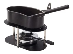 Nouvel Käsefondue-Set Gamelle 4 Teile, Schwarz
