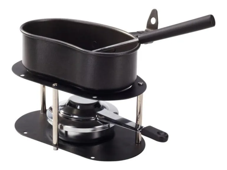 Nouvel Käsefondue-Set Gamelle 4 Teile, Schwarz