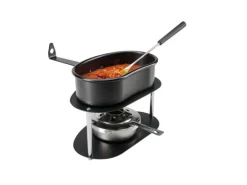 Nouvel Käsefondue-Set Gamelle 4 Teile, Schwarz