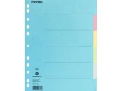 novooo. Register A4, 6-teilig Bunt, 215 g/m²