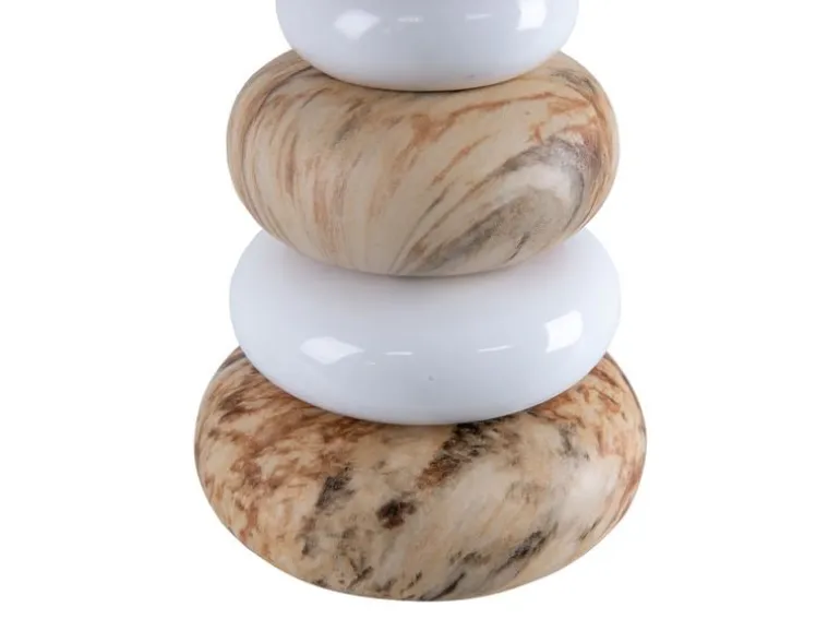 Näve Tischleuchte «Stoney» h: 31 cm Braun