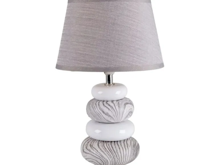 Näve Tischleuchte «Stoney» h: 31 cm Grau