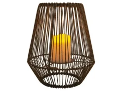 Näve Windlicht Deko-Solarleuchte, Braun
