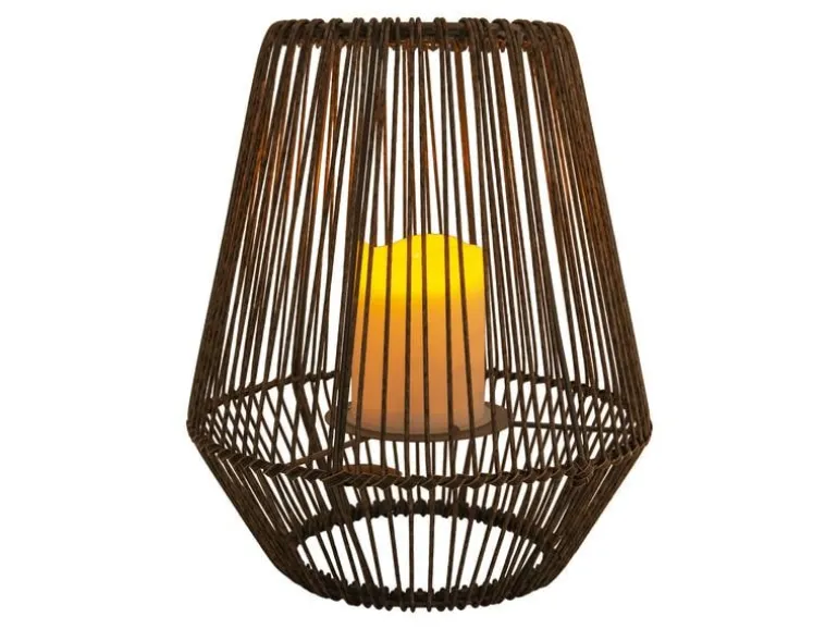 Näve Windlicht Deko-Solarleuchte, Braun