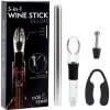 Oak & Steel Weinflaschenverschluss 5-in-1 Transparent/Schwarz