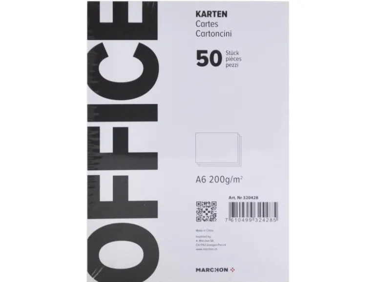 Office Blankokarte A6 200 g/m²