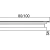 OK-LINE Kabeldurchlass Aluminium eloxiert 80 x 240 x 16 mm